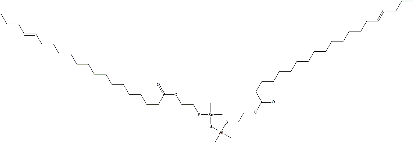 Bis[dimethyl[[2-(15-nonadecenylcarbonyloxy)ethyl]thio]stannyl] sulfide Structure