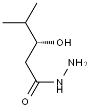 [R,(+)]-3-Hydroxy-4-methylvaleric acid hydrazide 구조식 이미지