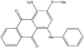 1-Amino-4-anilino-2-sodiothioanthraquinone Structure