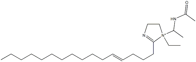 1-[1-(Acetylamino)ethyl]-1-ethyl-2-(4-hexadecenyl)-2-imidazoline-1-ium 구조식 이미지