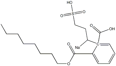 Phthalic acid 1-octyl 2-(1-sodiosulfopropyl) ester 구조식 이미지
