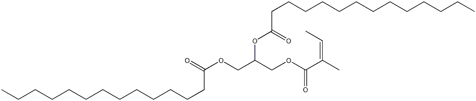 1-O-[(Z)-2-Methyl-2-butenoyl]-2-O,3-O-dimyristoyl-L-glycerol Structure