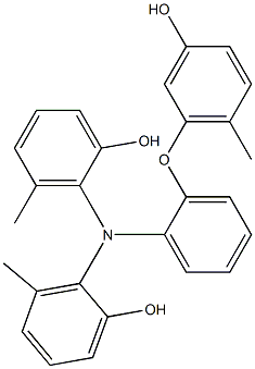 N,N-Bis(2-hydroxy-6-methylphenyl)-2-(3-hydroxy-6-methylphenoxy)benzenamine Structure