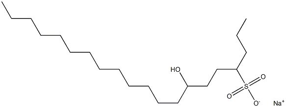 7-Hydroxyicosane-4-sulfonic acid sodium salt Structure