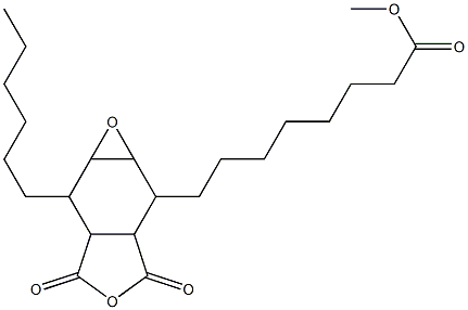 4,5-Epoxy-3-hexyl-6-[7-(methoxycarbonyl)heptyl]cyclohexane-1,2-dicarboxylic anhydride 구조식 이미지