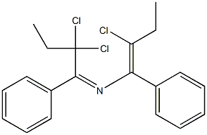 3,3,7-Trichloro-4,6-diphenyl-5-aza-4,6-nonadiene 구조식 이미지