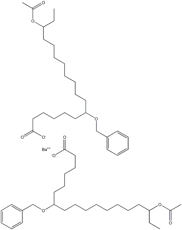 Bis(7-benzyloxy-16-acetyloxystearic acid)barium salt 구조식 이미지