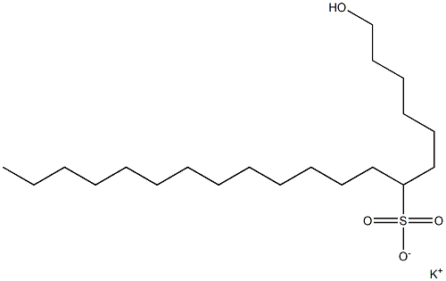 1-Hydroxyicosane-7-sulfonic acid potassium salt Structure