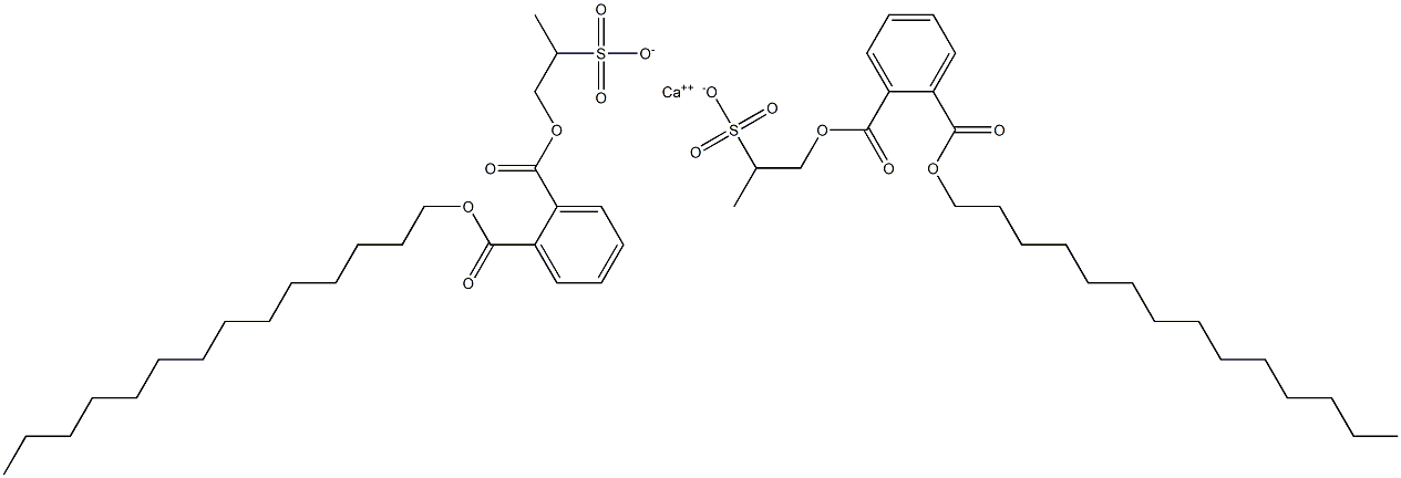 Bis[1-[(2-tetradecyloxycarbonylphenyl)carbonyloxy]propane-2-sulfonic acid]calcium salt Structure