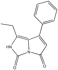 7-Phenyl-1-ethyl-2H-pyrrolo[1,2-c]imidazole-3,5-dione Structure