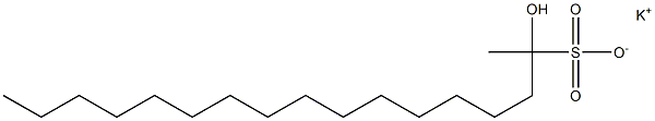 2-Hydroxyheptadecane-2-sulfonic acid potassium salt Structure