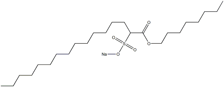 2-(Sodiosulfo)hexadecanoic acid octyl ester 구조식 이미지