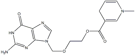 1,4-Dihydro-1-methylpyridine-3-carboxylic acid 2-[(2-amino-6,9-dihydro-6-oxo-1H-purin)-9-ylmethoxy]ethyl ester Structure
