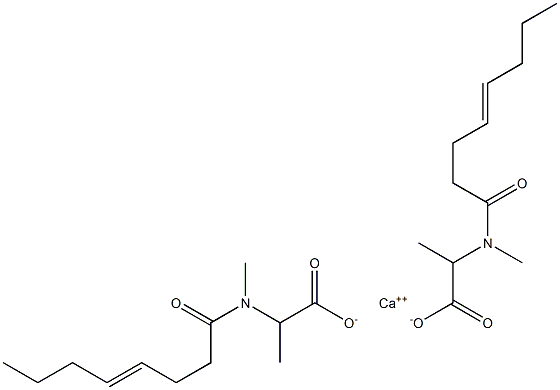 Bis[2-[N-methyl-N-(4-octenoyl)amino]propionic acid]calcium salt Structure