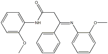 3-Phenyl-3-(o-methoxyphenylimino)-N-(2-methoxyphenyl)propionamide Structure