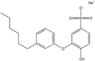 6-Hydroxy-3'-hexyl[oxybisbenzene]-3-sulfonic acid sodium salt Structure