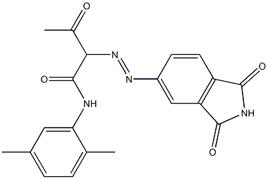 N-(2,5-Dimethylphenyl)-2-(1,3-dioxoisoindolin-5-ylazo)-2-acetylacetamide 구조식 이미지