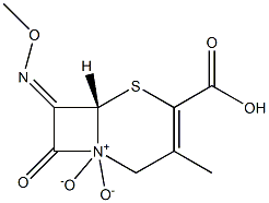 7-[(Z)-Methoxyimino]-3-methyl-4-carboxycepham-3-ene 1,1-dioxide 구조식 이미지