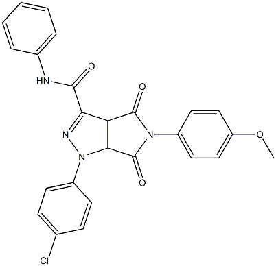 1,3a,4,5,6,6a-Hexahydro-4,6-dioxo-N-phenyl-5-(4-methoxyphenyl)-1-(4-chlorophenyl)pyrrolo[3,4-c]pyrazole-3-carboxamide Structure