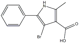 4-Bromo-2-methyl-5-phenyl-1H-pyrrole-3-carboxylic acid 구조식 이미지