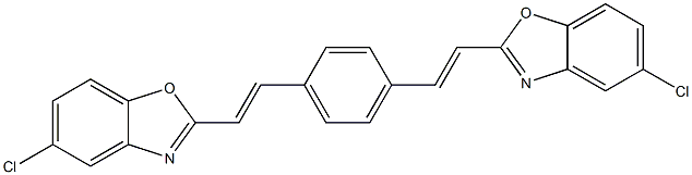 2,2'-[1,4-Phenylenebis[(E)-1,2-ethenediyl]]bis[5-chlorobenzoxazole] Structure