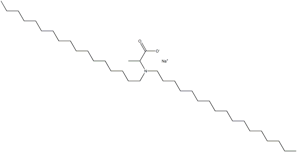 2-(Diheptadecylamino)propanoic acid sodium salt 구조식 이미지