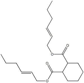 1,2-Cyclohexanedicarboxylic acid bis(2-hexenyl) ester 구조식 이미지