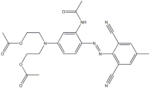 5'-[N,N-Bis(2-acetoxyethyl)amino]-2'-(4-methyl-2,6-dicyanophenylazo)acetanilide 구조식 이미지