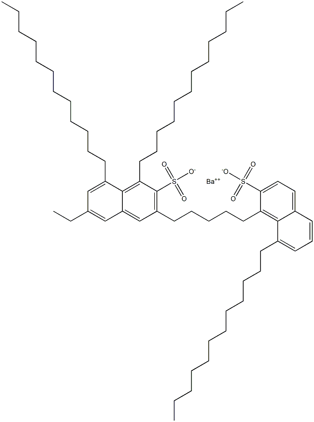Bis(1,8-didodecyl-2-naphthalenesulfonic acid)barium salt Structure