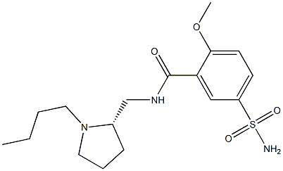 N-[[(2S)-1-Butyl-2-pyrrolidinyl]methyl]-2-methoxy-5-sulfamoylbenzamide Structure