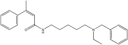 N-[5-(Ethylbenzylamino)pentyl]-3-phenyl-2-butenamide Structure