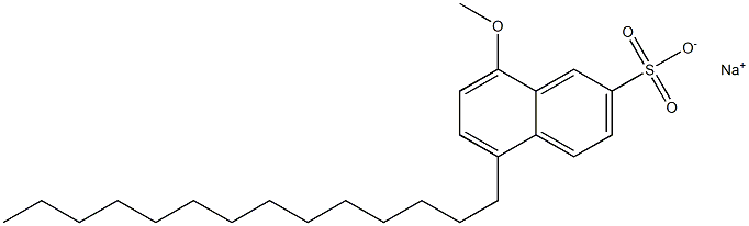 8-Methoxy-5-tetradecyl-2-naphthalenesulfonic acid sodium salt 구조식 이미지