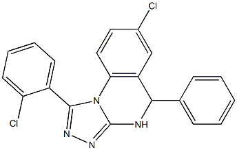 7-Chloro-4,5-dihydro-1-(2-chlorophenyl)-5-phenyl[1,2,4]triazolo[4,3-a]quinazoline Structure