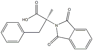 (S)-2-Methyl-3-phenyl-2-(N-phthalimideyl)propionic acid 구조식 이미지