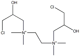 N,N'-Bis(3-chloro-2-hydroxypropyl)-N,N,N',N'-tetramethyl-1,2-ethanediaminium Structure