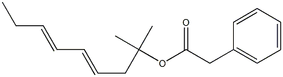 Phenylacetic acid 1,1-dimethyl-3,5-octadienyl ester 구조식 이미지