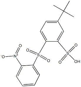 5-tert-Butyl-2-[(2-nitrophenyl)sulfonyl]benzenesulfonic acid 구조식 이미지