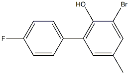 2-Bromo-4-methyl-6-(4-fluorophenyl)phenol 구조식 이미지