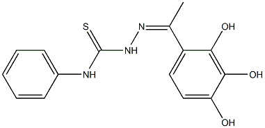 2',3',4'-Trihydroxyacetophenone 4-phenyl thiosemicarbazone 구조식 이미지