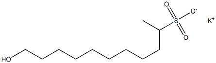 11-Hydroxyundecane-2-sulfonic acid potassium salt Structure