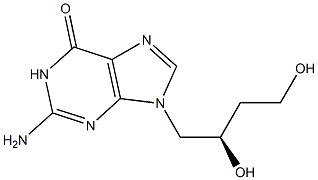 2-Amino-9-[(2R)-2,4-dihydroxybutyl]-1,9-dihydro-6H-purin-6-one 구조식 이미지
