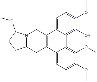 3,4,6,11-Tetramethoxy-5-hydroxy-9,11,12,13,13a,14-hexahydrodibenzo[f,h]pyrrolo[1,2-b]isoquinoline 구조식 이미지
