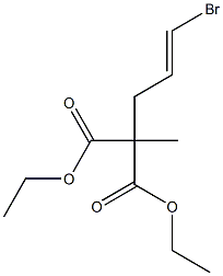 2-Methyl-2-(3-bromo-2-propenyl)malonic acid diethyl ester Structure