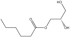 [S,(+)]-Glycerol 1-hexanoate Structure