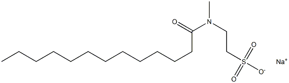 2-[Methyl(tridecanoyl)amino]ethanesulfonic acid sodium salt Structure