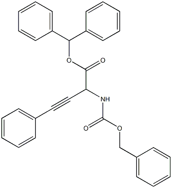 2-Benzyloxycarbonylamino-4-phenyl-3-butynoic acid diphenylmethyl ester Structure