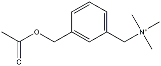 3-[(Acetyloxy)methyl]-N,N,N-trimethylbenzenemethanaminium 구조식 이미지