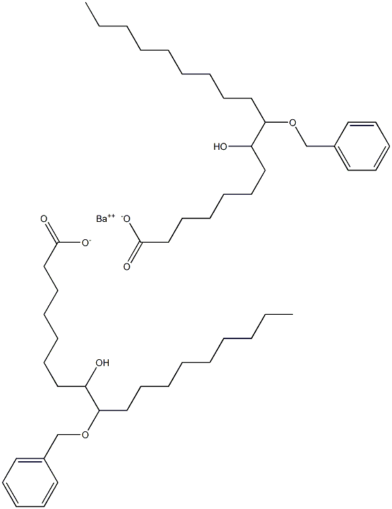 Bis(9-benzyloxy-8-hydroxystearic acid)barium salt Structure
