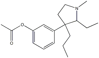 Acetic acid 3-(2-ethyl-1-methyl-3-propyl-3-pyrrolidinyl)phenyl ester Structure
