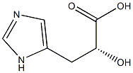 (2R)-2-Hydroxy-3-(1H-imidazole-5-yl)propanoic acid 구조식 이미지